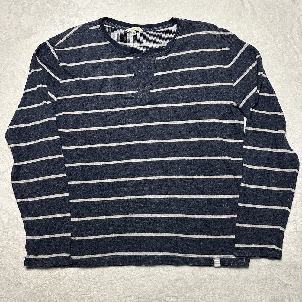 Aeropostale Women's Large Blue White Striped Long Sleeve Shirt Casual Lounge Top